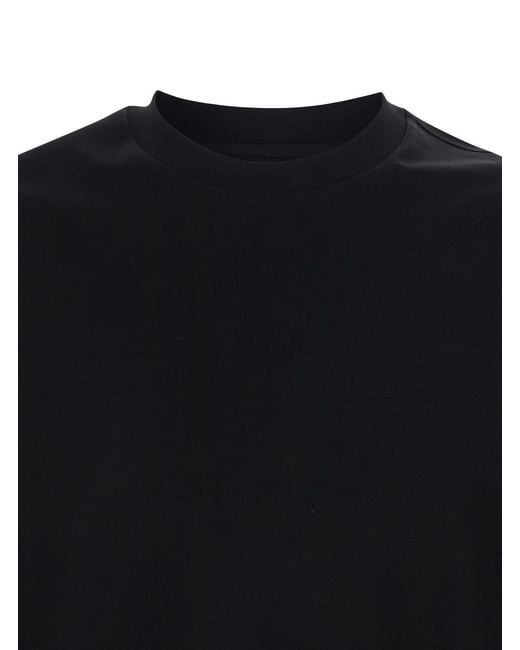 Emporio Armani Black T-Shirt Elasticised Crew Neck for men