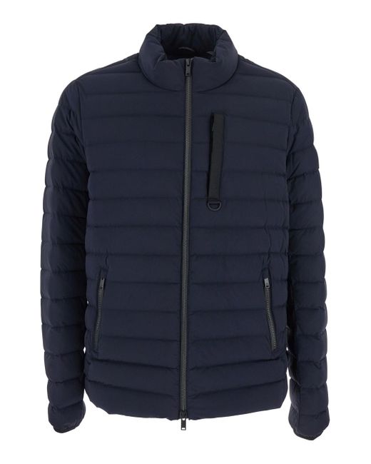 Piumino 'Laki' A Collo Alto Con Patch Logo Sulla Manica di Moose Knuckles in Blue da Uomo