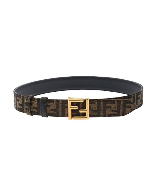 Fendi Multicolor And Ff Reversible Belt With Logo Buckle
