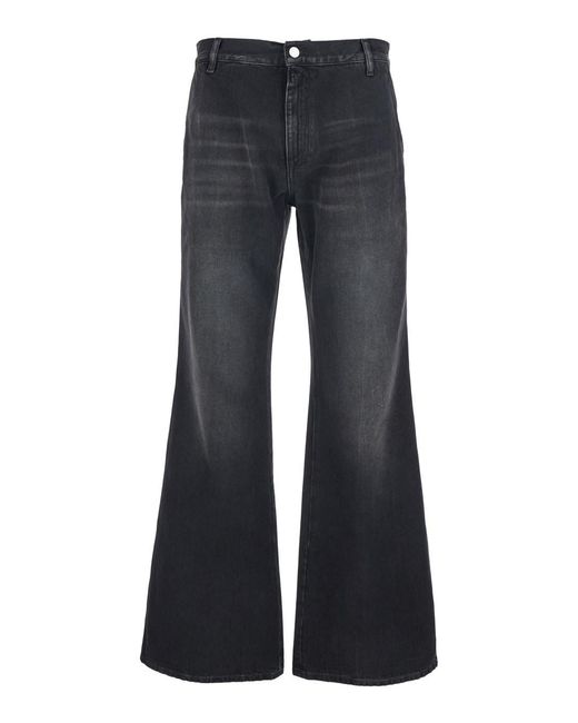 Amiri Blue Jeans With Logo Patch Applied On The Back for men