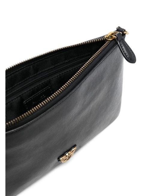Borsa A Tracolla 'Flat Love Bag' Con Patch Logo di Pinko in Black