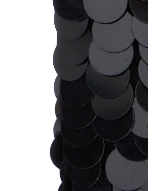 P.A.R.O.S.H. Black Scarf With All-Over Sequins