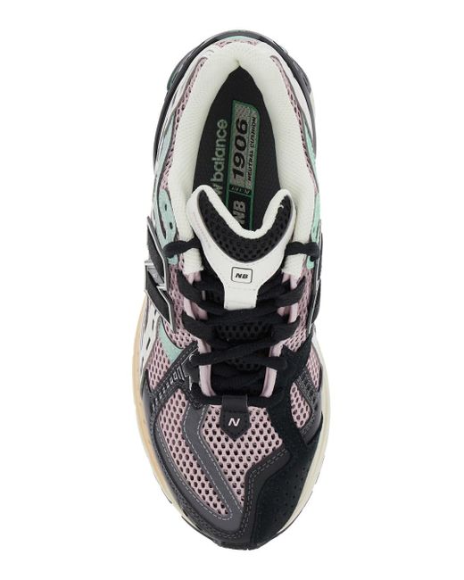Sneaker '1906R' Con Design A Rete E Logo Laterale di New Balance in White