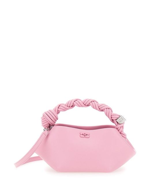 Ganni Pink Tote Bag Bou Mini Butter