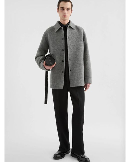 Giubbotto Con Colletto Classico E Chiusura Con Bottoni Sul di Jil Sander in Gray da Uomo