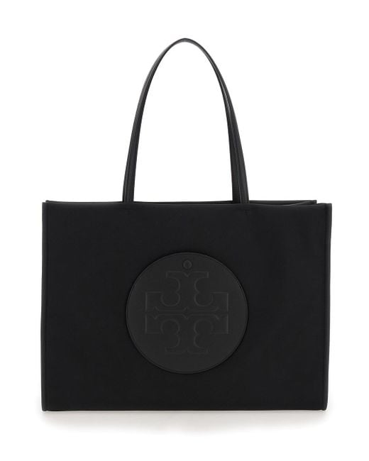 Tory Burch Black Tote Bag Ella Large Nylon