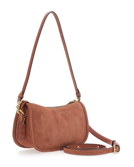 COACH Brown Crossbody Bag Suede
