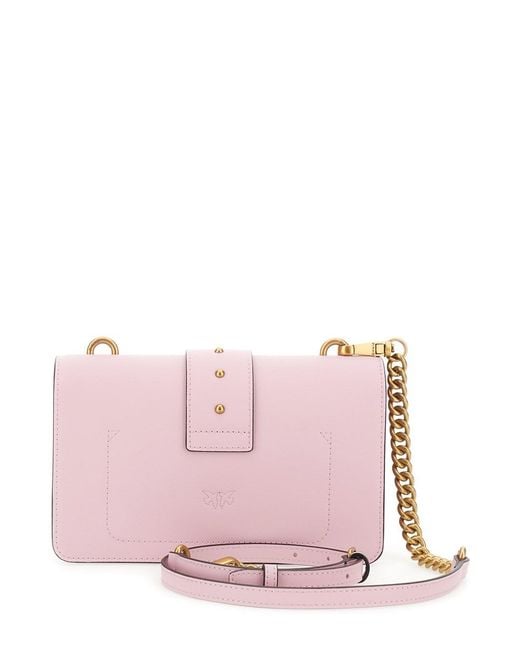 Pinko Pink 'Mini Love Bag Icon' Shoulder Bag With Logo Patch