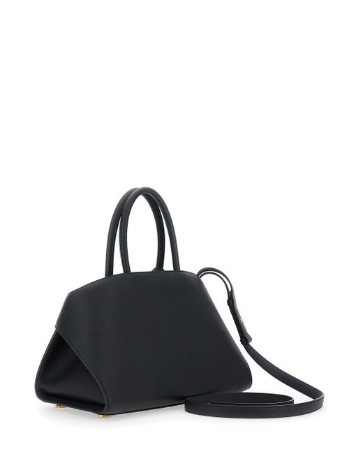 Ferragamo Black 'Hug S' Handbag With Logo And Gancini Buckle