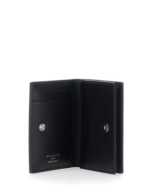 Givenchy Black Card Holder With Embossed Logo Lettering On The Front for men