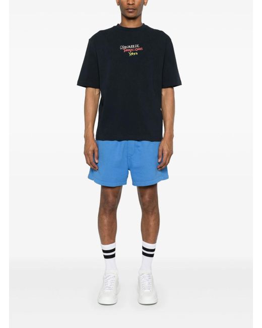 DSquared² Blue T‑Shirt With Round Neck for men
