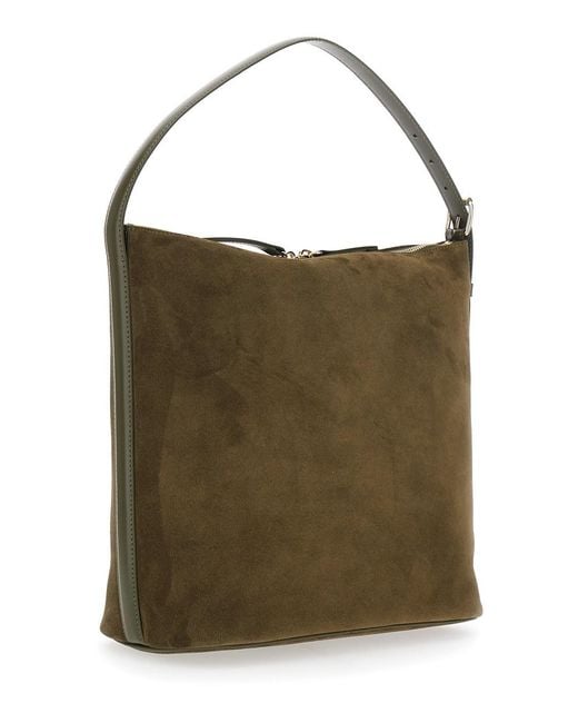 A.P.C. Green 'Vera' Shoulder Bag With Top Handle And Zip Closure