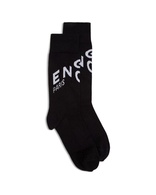 Givenchy Black Refracted Logo Knit Socks for men