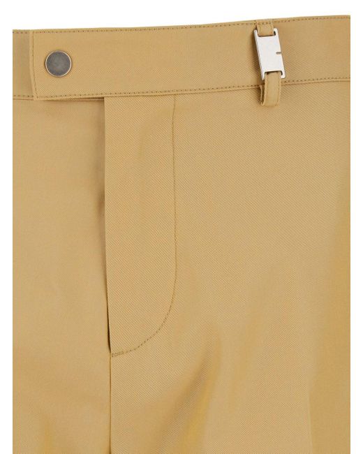 Burberry Natural Pants Witrh B-Cut Detail And Iridescent Effect for men