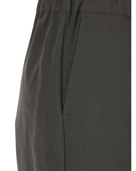 Semicouture Gray Pants With Elastic Waist And Cotton Drawstring For W