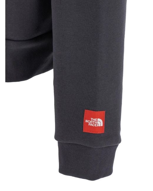 The North Face Blue Hoodie With Logo On Sleeve for men