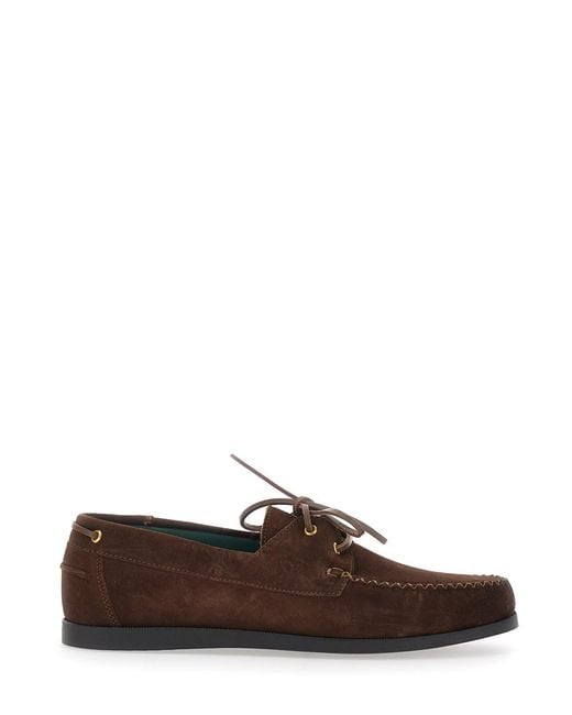 VINNY'S Brown Loafers With Rounded Toe for men