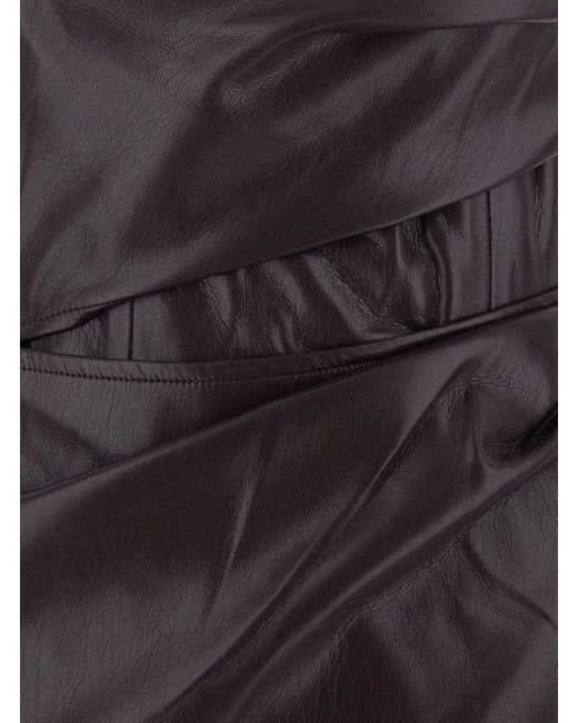 ANDAMANE Black Dress With With All-Over Drapes