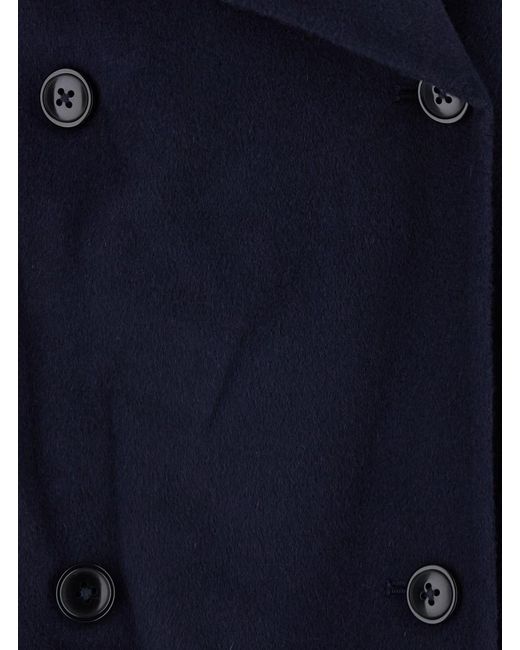 Loulou de Saison Blue Neil Double Breasted Jacket With Notched Collar And L