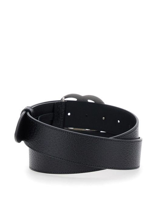 Gucci Black Belt With Gg Buckle for men