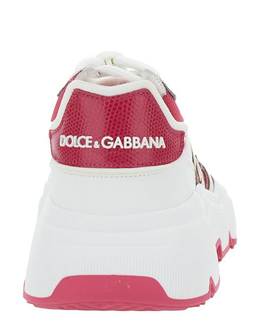 Dolce & Gabbana White 'Daymaster' Sneaker With Logo
