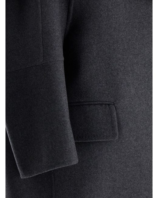 Max Mara Black Notched Lapel Trench Coat