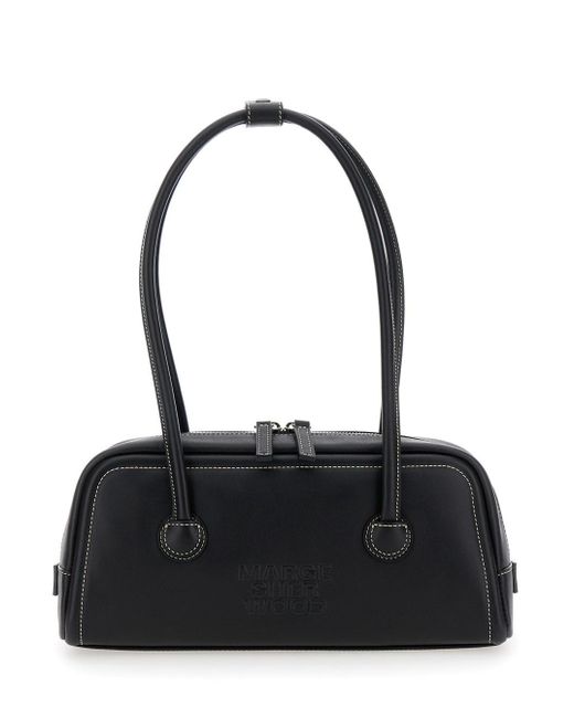 Borsa A Spalla 'Soft Baguette' Con Logo di MARGE SHERWOOD in Black