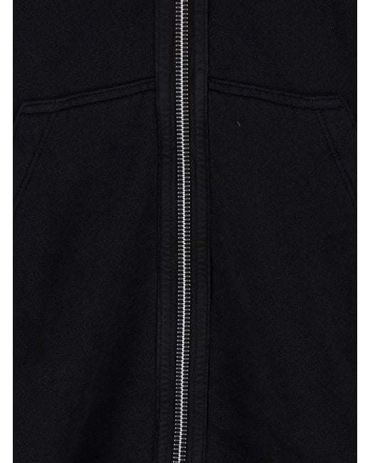 Rick Owens Blue Hoodie With Kangaroo Pocket On The Front for men