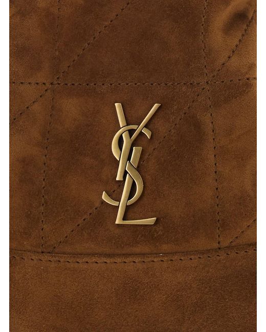 Saint Laurent Brown 'Jamie Mini' Crossbody Bag With Cassandre Logo Plate On The Front