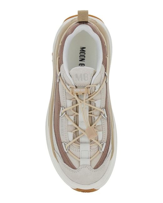 Moon Boot White 'Moon 247' Low Top Sneakers With Logo On The Tongue