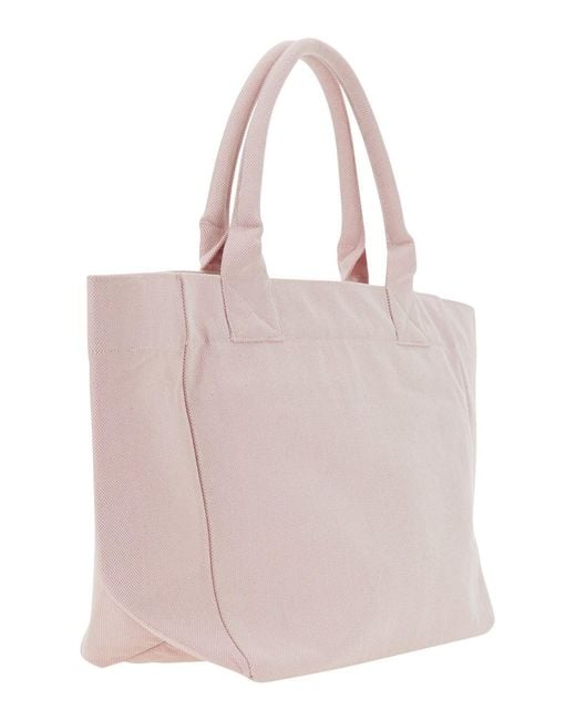 Ganni Pink Tote Bag Trapeze Medium
