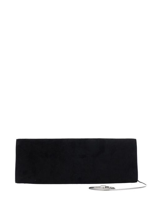 Jonathan Simkhai Black Clutch Bag 'River' With Zip Closure And Leather Handle F