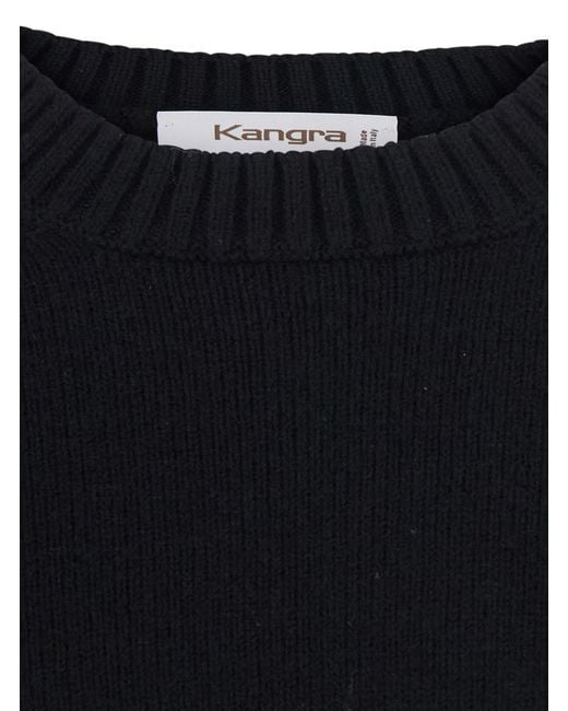 Kangra Blue Crew Neck Ml F.7Gg With Long Sleeves And Merino Wool, Wo for men
