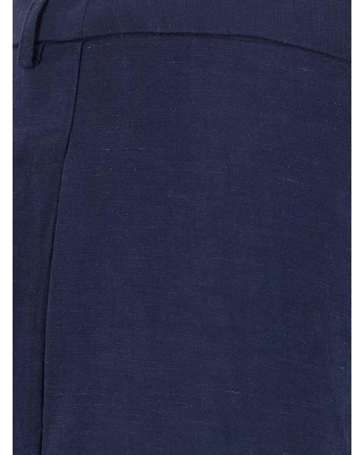..,merci Blue High-Waisted Wide-Leg Pants For