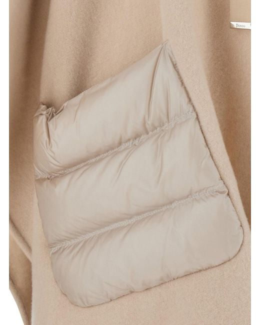Herno Natural Poncho Wool-Nylon