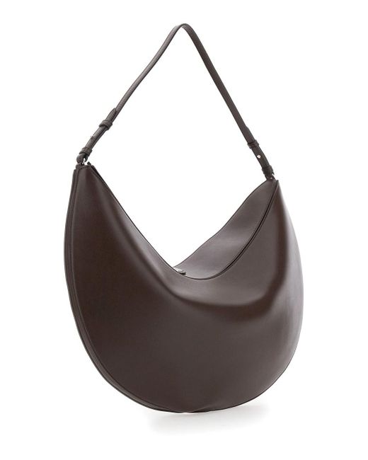 Borsa A Spalla 'Le Calisso Rond Large' Con Tracolla Regolabi di Jacquemus in Brown
