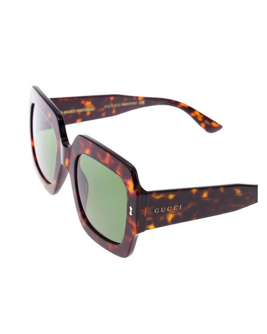 Gucci Multicolor Tortoise Acetate Square Sunglasses