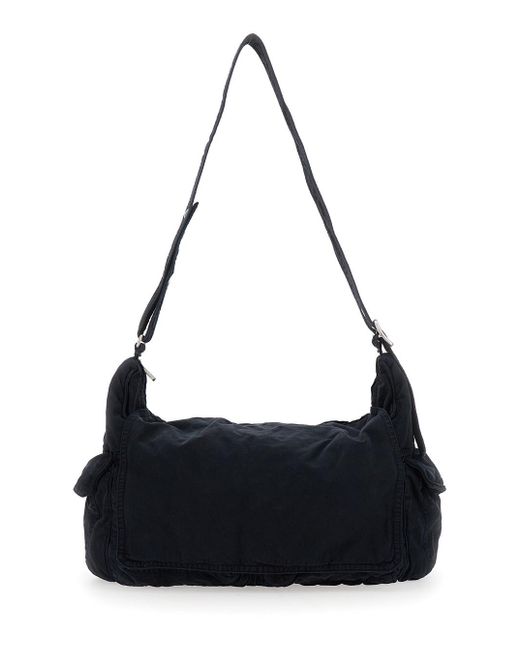 ERL Black Shoulder Bag With Adjustable Shoulder Strap for men