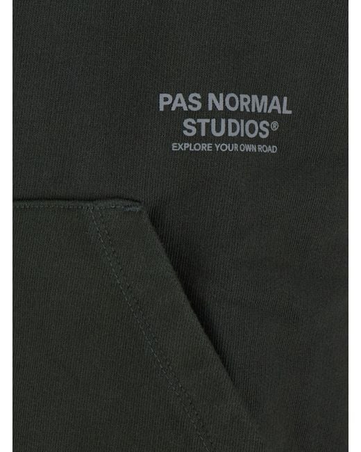 Pas Normal Studios Black Off-Race Hoodie With Hood And Pockets for men