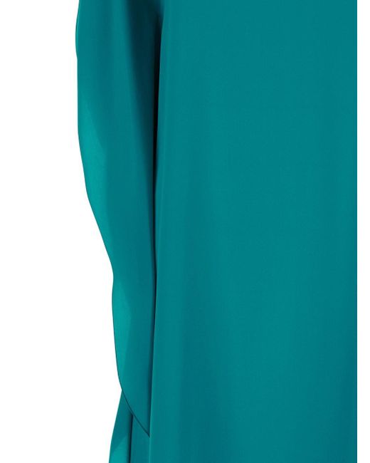 Gianluca Capannolo Blue Long Dress With Boat Neck