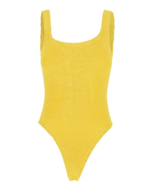 Hunza G Yellow One-Piece Swimsuit Sunflower