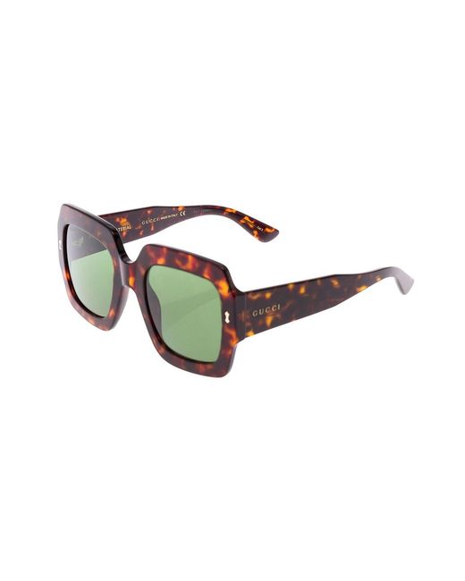 Gucci Multicolor Tortoise Acetate Square Sunglasses