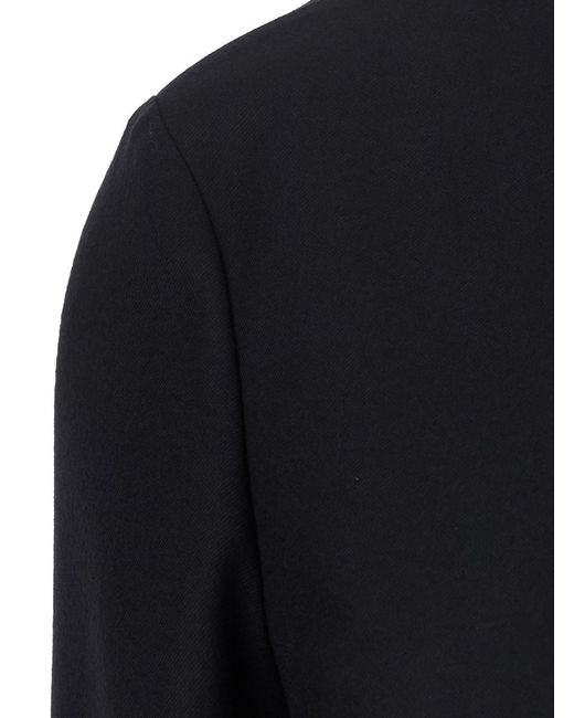 Maison Margiela Blue Jacket With Collar And Long Sleeves