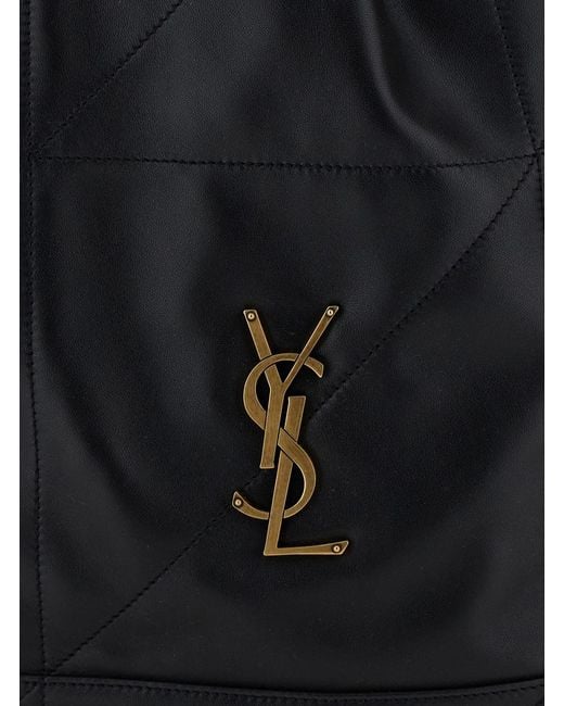 Saint Laurent Black Crossbody Bag 'Jamie' With Two Top Handles With Chain And Cassandre Plate On The Front