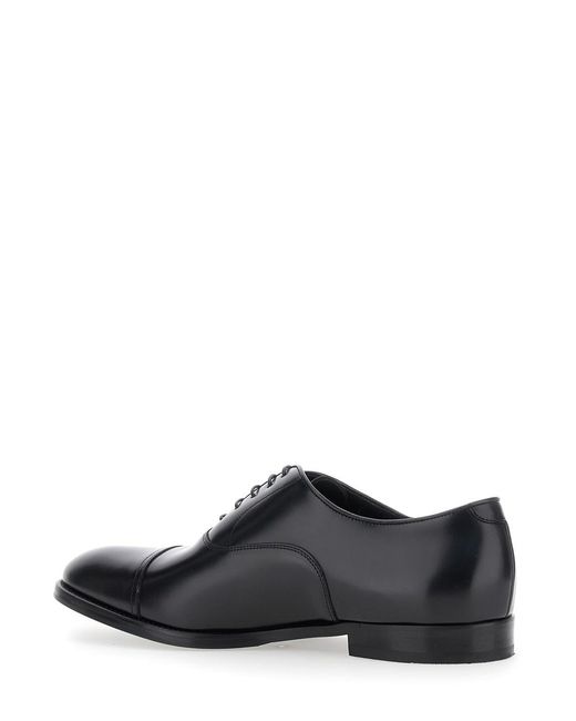 Doucal's White Oxford Shoes With Five Holes for men