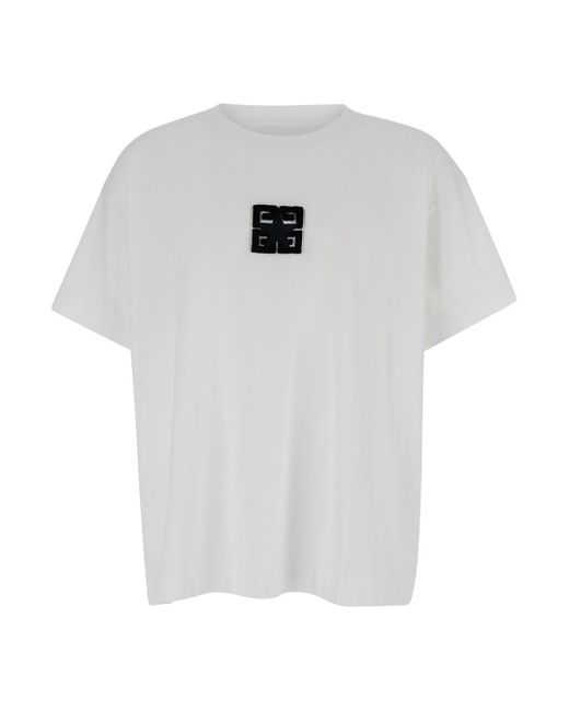 Givenchy White 4G Stars Cotton T-Shirt for men