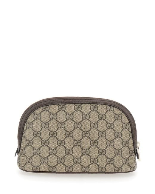 Gucci Gray 'Ophidia' Mini Bag With Web Detail On The Front
