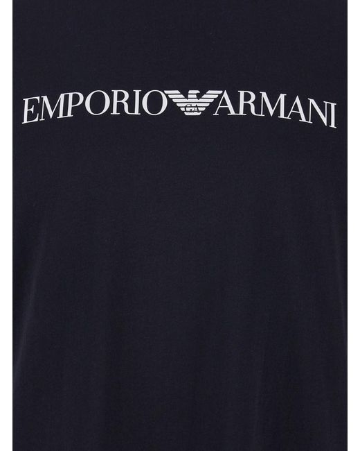 Emporio Armani Blue Crew Neck T-Shirt for men