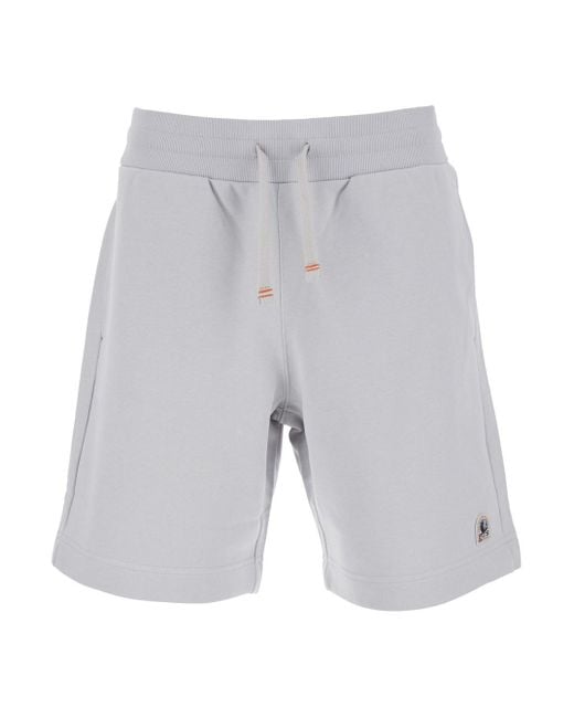 Pantaloncini 'Cairo' Con Vita Con Coulisse E Patch Logo Su di Parajumpers in Gray da Uomo
