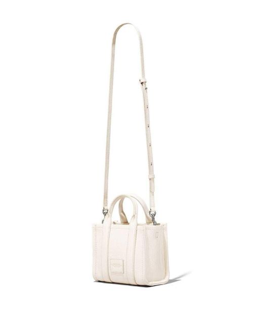 Marc Jacobs White The Leather Micro Tote Bag